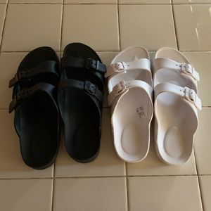 Women’s Buckle Sandals 2 Pairs Set- 9-10